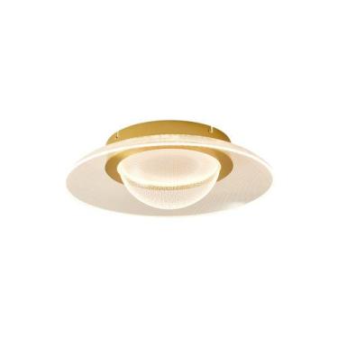 Imagem de Plafon Nordecor Arki 45cm Led Bivolt Dourado Fosco - Mbled/Nordecor, Ú
