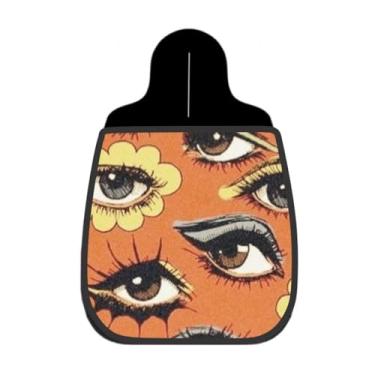 Imagem de Lixeira De Carro Organizador Lixinhocar Olhar Retrô Laranja