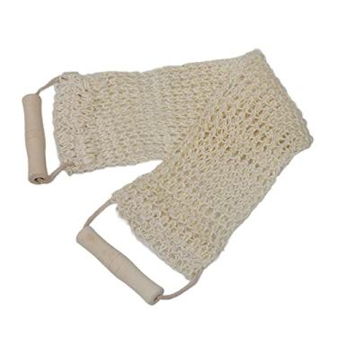 Imagem de Toalha de banho esfoliante SIWOTED Toalha de banho grande Pano de lavagem portátil para limpeza longa nas costas