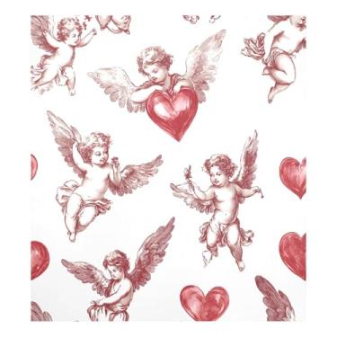 Imagem de Qilmy Capa magnética Love Cupid para máquina de lavar louça, 58 x 66 cm, capa decorativa para geladeira, adesivo magnético, para máquina de lavar, painel de geladeira, decalque para utensílios de