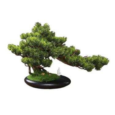 Imagem de Plantas falsas sala de estar entrada armário TV móveis chinês Feng Shui ornamentos simulação bonsai mesa de centro decoração decorativa