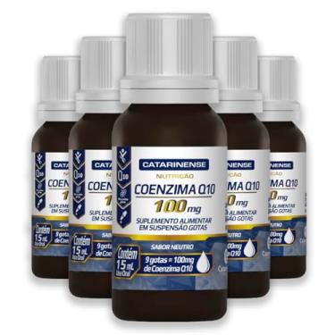 Imagem de Kit 5 Coenzima Q10 100mg Catarinense 15ml