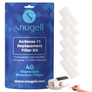 Imagem de Substituição descartável CPAP Airsense 11 Filtros por Snugell® | Filtro universal premium para Resmed Airsense 11 Series | Máquina de viagem ou uso doméstico (40)