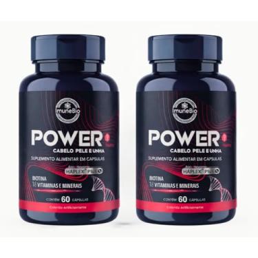 Imagem de Kit 2 Power Mulher - Cabelo Pele Unha Premium - 18 Vitaminas e Minerais - 60 Caps