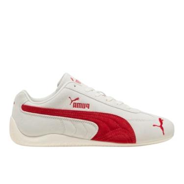 Imagem de PUMA Speedcat Og Tênis feminino casual com cadarço - cinza, Cinza vapor/vermelho para todos os tempos, 38