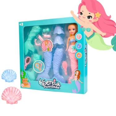 Imagem de Boneca Sereia que Troca de Cauda e Acessórios, Brinquedo Infantil