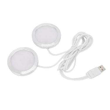 Imagem de Refletor LED de duas cabeças, ultrafino, mini luz USB de 5 V, alto CRI, sem cintilação, para armário de exibição, cozinha, quarto, sala de estar