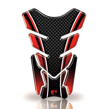 Imagem de Protetor De Tanque Adesivo Moto Honda, Yamaha E Suzuki Vermelho E Preto