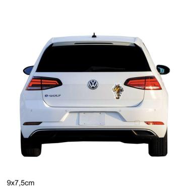 Imagem de Adesivo Sem Resina Branco Jesus Cruz Carro Moto Casa Parede 9X7,5 Cm Branco