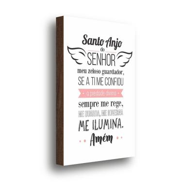 Imagem de Quadro Decorativo Santo Anjo Do Senhor Rosa 40x60cm