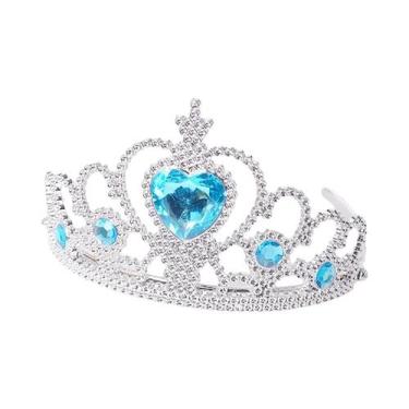 Imagem de Tiara De Coração Com Strass Azul Para Meninas, Acessórios De Cabelo De
