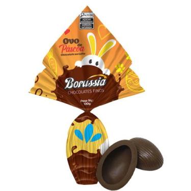 Imagem de Ovo de Páscoa Chocolate ao Leite 100gr Unidade Borússia Chocolates