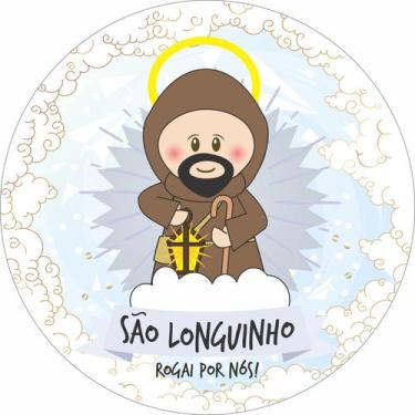 Imagem de Painel de Lona Redondo Santinhos Católicos São Longuinho - Fabrika De 