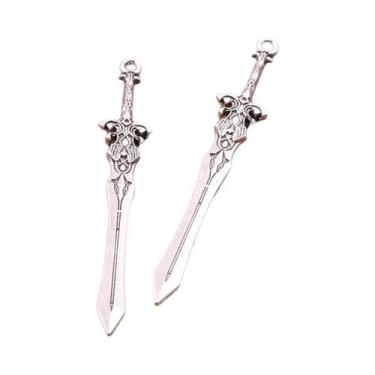 Imagem de Pingentes De Armas Antigas (Espada, Faca, Arma, Arco) Em Liga Mista, 1