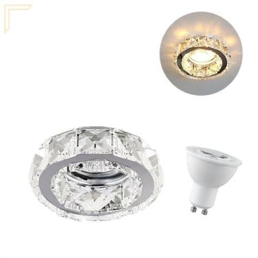 Imagem de Spot Cristal Embutir Pastilhas + Led 6500k Branco frio ac972 - Acende 