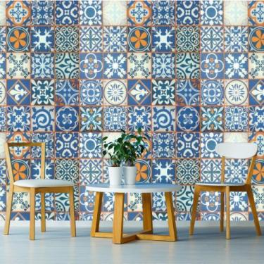 Imagem de Papel de Parede Adesivo Autocolante Decorativo Azulejo Português 5 MET