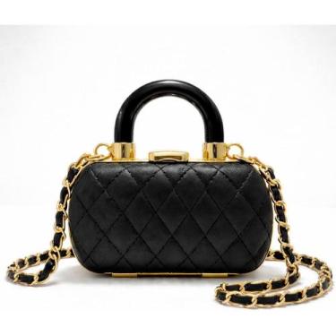 Imagem de Mini Bolsa Feminina Pequena Matelassê Impermeável com Alça de Corrente