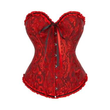 Imagem de Corset Vitoriano plus Size Sexy Com Renda, Lingerie Vintage Com Estamp