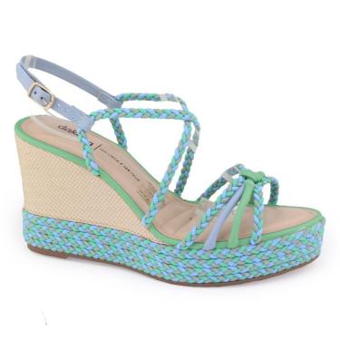 Imagem de Sandália feminina Dakota Y0241 Anabela Corda Trança Cores