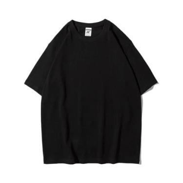 Imagem de Camiseta Masculina Oversized De Algodão 9.9oz, Alta Qualidade, Manga C