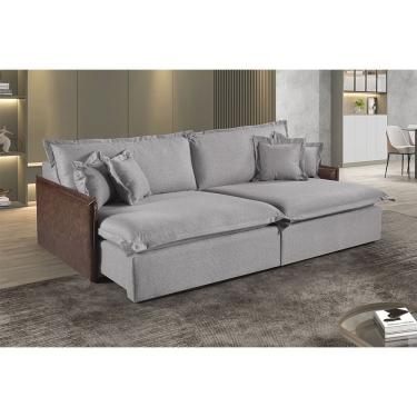 Imagem de Sofa Martins M-160 Linho 02 Modulos de 80cm Braco 7cm Estofados Martins