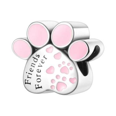 Imagem de Pingentes De Patins De Balé Rosa Femininos Em Prata 925 Para Pulseira,