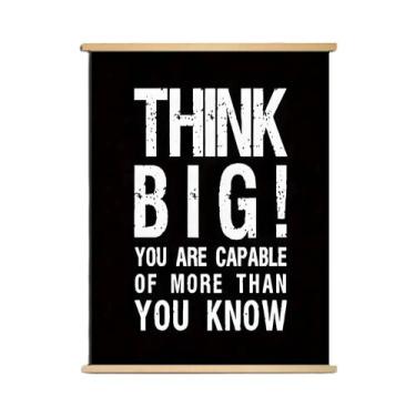 Imagem de Conjunto De Pinturas Em Rolo De Madeira Preto E Branco Com Citações In