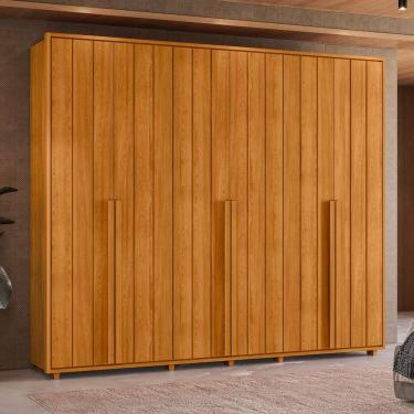 Imagem de Guarda Roupa Casal Grande 6 Portas 100% MDF Volpi 278cm Madetec