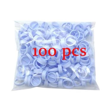 Imagem de 100 Peças Anéis Suporte Para Cola De Cílios, Recipientes Para Pigmento