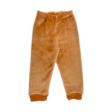 Imagem de Calça Fleece Avulsa Lisa Peluciada Infantil Bebê Quentinha - Fofotinho