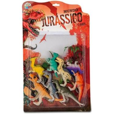 Imagem de Kit 9 Dinossauros Mundo Jurássico Zoop Toys  Brinquedos Realistas para