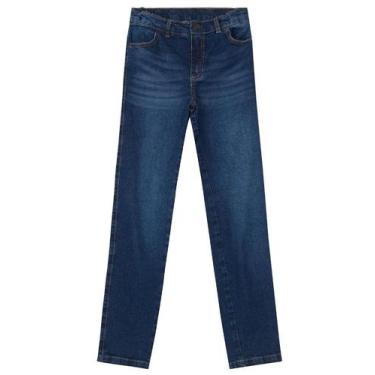 Imagem de Calça infantil menina em jeans Brandili, 4, Azul