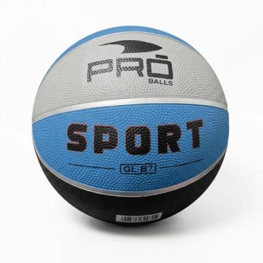 Imagem de Bola De Basquete Pro Balls Sport Azul Com Cinza - Tamanho 7 - Pró Ball