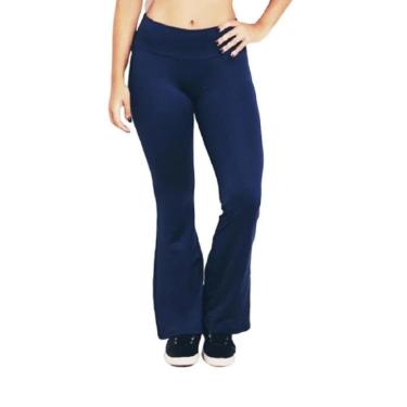 Imagem de Calça Flare Feminina Boca De Sino Bailarina Cintura Alta-Feminino