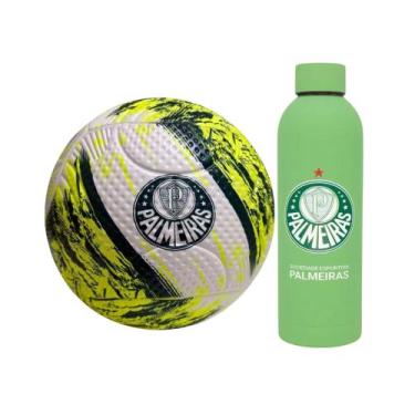 Imagem de COMP Kit Palmeiras Garrafa Térmica 500ml + Bola de Futebol Nº 5 Penalt