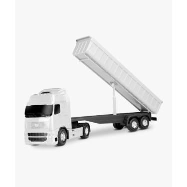 Imagem de Caminhão Voyager Basculante 42 Cm Roma Brinquedos - Ref. 1352, Branco