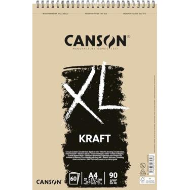 Imagem de Bloco Espiralado XL A4 90g/m², Canson, 60039141, Kraft, 60 Folhas