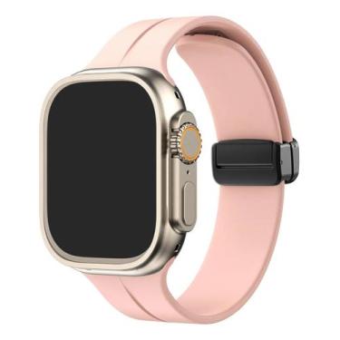 Imagem de Pulseira Magnética de Silicone 44/45/46/49mm Compatível com Smartwatch