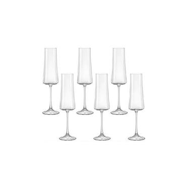 Imagem de Conjunto de 6 Taças Para Champanhe Xtra em Cristal 210ml - Bohemia
