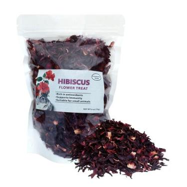 Imagem de Petiscos para pets Flor de hibisco naturalmente aquecida 170 g - Pleas