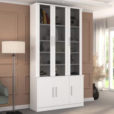 Imagem de Estante para Livros 6 Portas Moderno Branco - Foscarini
