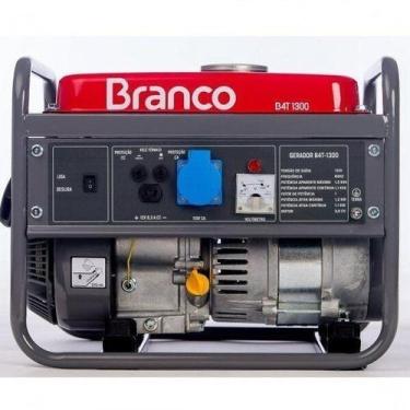 Imagem de Gerador À Gasolina B4T-1300 1,3KVA Monofásico 110V Branco Vermelho