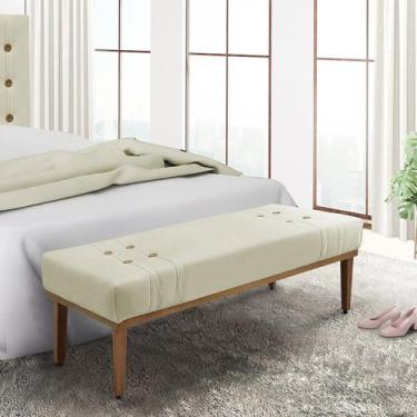 Imagem de Calçadeira Recamier Casal Gênova Branco/Bege - Spezzia Decor