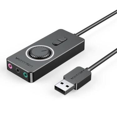 Imagem de Placa de Áudio P2 Externa P/ Headset Fone Microfone Vention - Bbacomer
