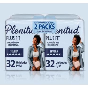 Imagem de Kit 2 Roupa Íntima Plenitud Protect Plus Unissex Tamanho P/M 32 Unidad