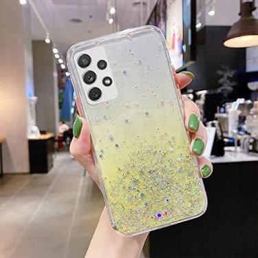 Imagem de Capa de telefone de silicone gradiente brilhante fashion para samsung galaxy s21 s20 plus ultra fe a21s a31 a51 a71 a02s a22 a32 a42 a52 a72 a03s a11 capa protetora, amarela, para galáxia a52
