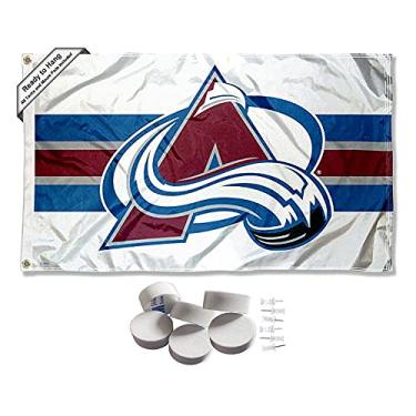 Imagem de Colorado Avalanche White Banner and Tapestry Wall Tack Pads