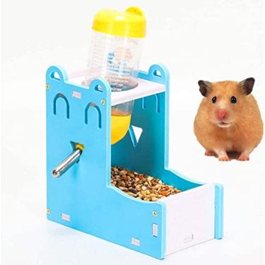 Imagem de ciciglow Alimentador de hamster 2 em 1, alimentos e água, resistente e seguro para animais de estimação