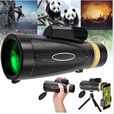 Imagem de Telescópio monocular, Telescópio con mini tripé match,Zoom de alta definição de visão ampla de 12~16 x 60 para caminhadas, observação de pássaros e muito mais, à prova de neblina