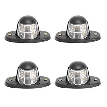 Imagem de Senyar Lâmpada de placa de veículo, 4 peças, 12 V, branco, 6 lâmpadas de fiação de luz de placa de licença para caminhões de reboque de carro